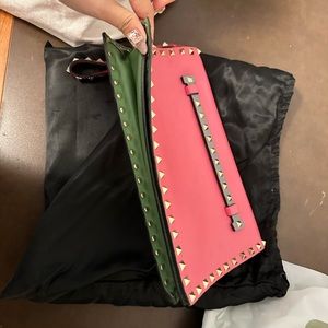 tri color Valentino GarVani clutch